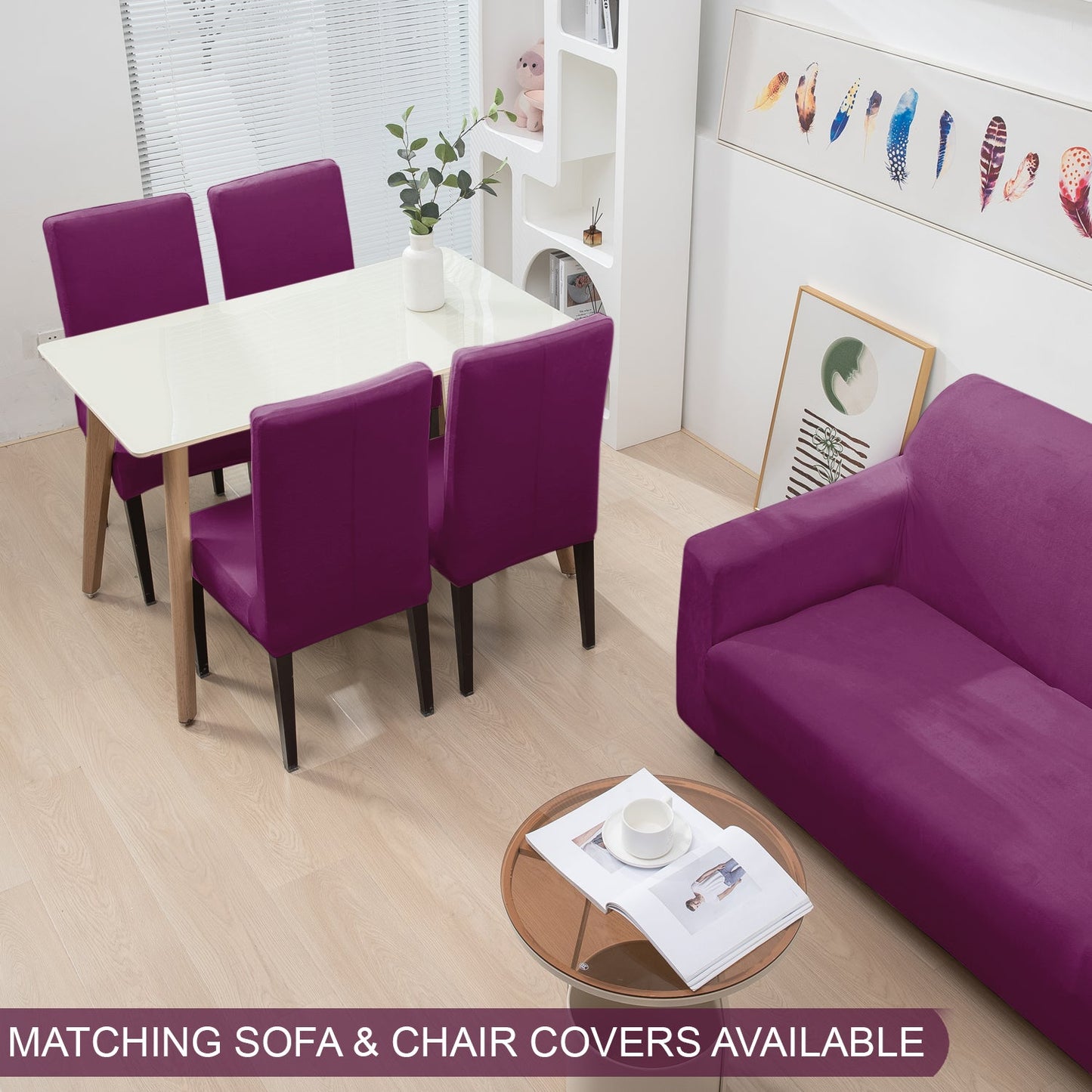 Housse de Fauteuil et Canapé Relax - Velours Mauve