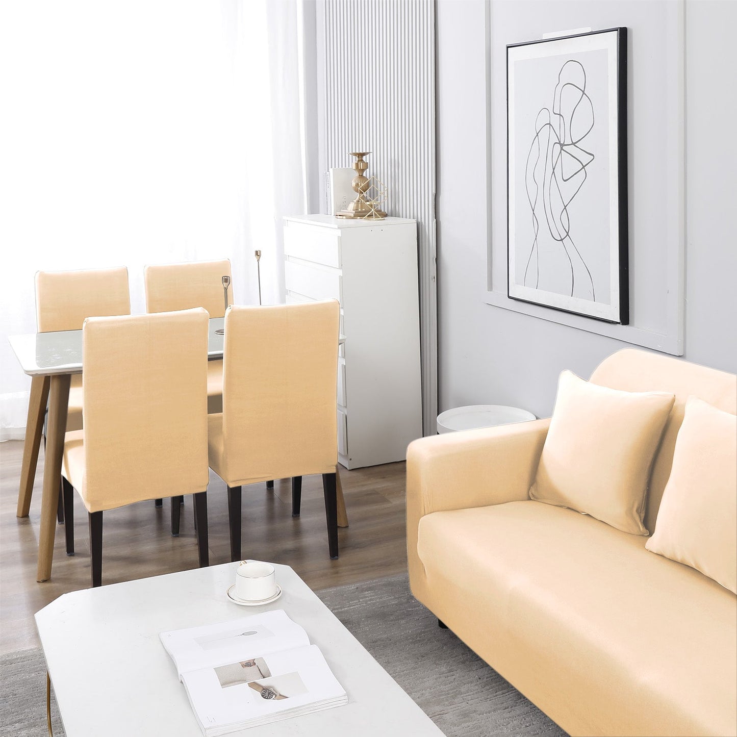 Housse de Canapé Extensible - Beige