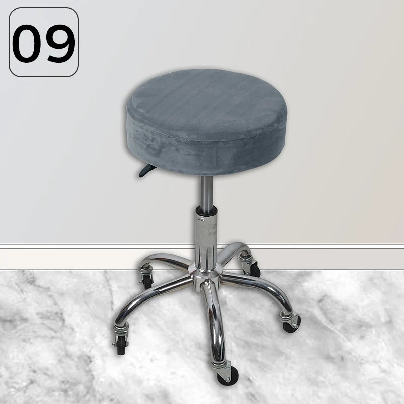Housse Tabouret Rond Velours - Pour Bar & Café