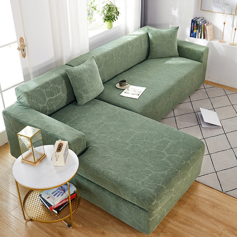 housse canapé angle vert motif imperméable