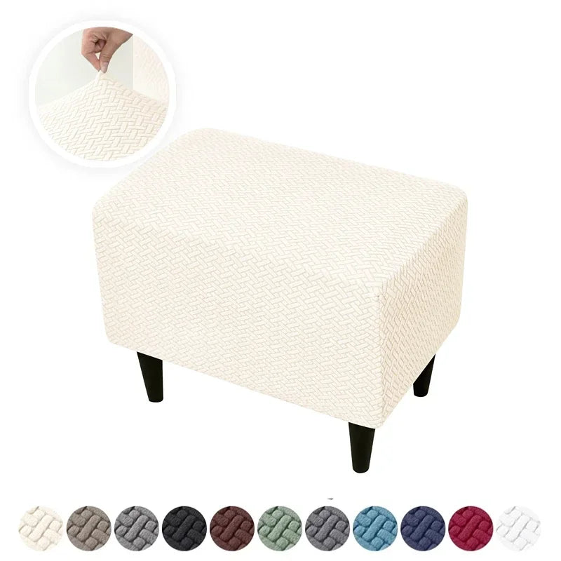 Housse Fauteuil Club - Housse Repose Pieds - Motif Chevrons