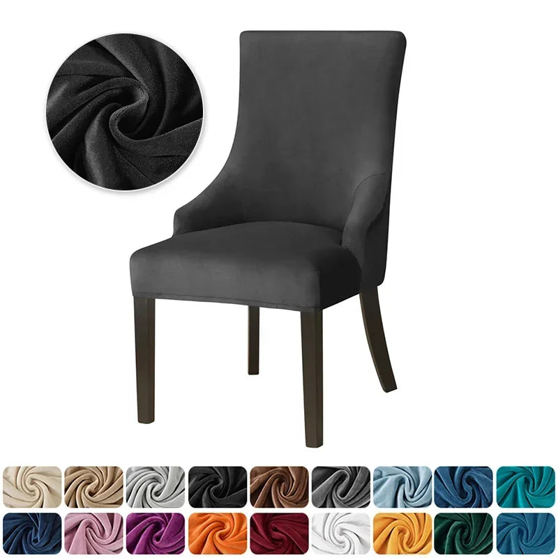 Housse Chaise Scandinave avec Accoudoirs - Velours