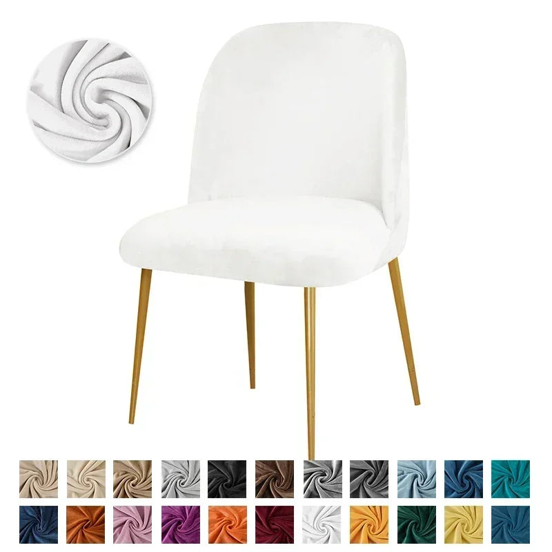 Housse de Chaise Scandinave - Velours - Dossier et Assise Arrondi