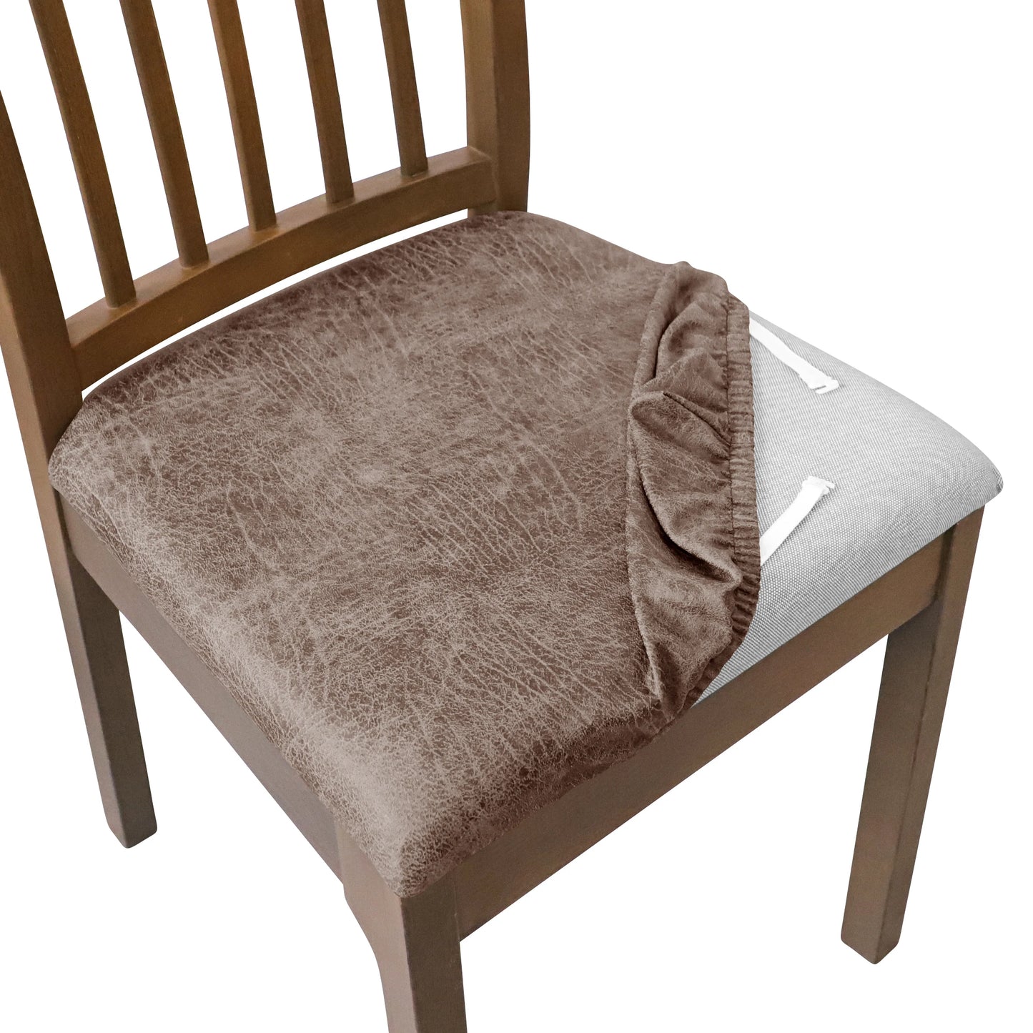 Housse Assise de Chaise - Velours Écrasé - Couleur Unie