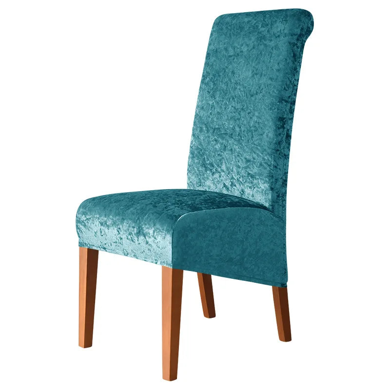 Housse de Chaise Xl - Velours Écrasé - Couleur Unie