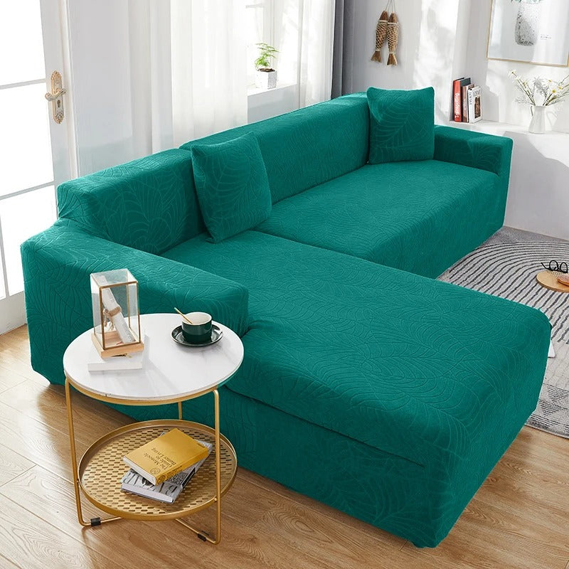 Housse de Canapé d'Angle - Bleu Canard