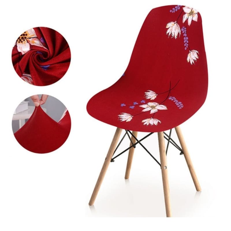 Housse de Chaise - Motif Rouge et Blanc