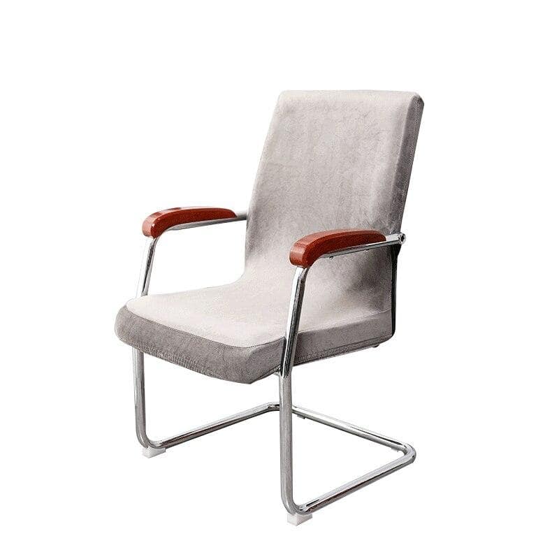 Housse De Chaise Bureau Velours - Acier - Housse de Chaise de Bureau