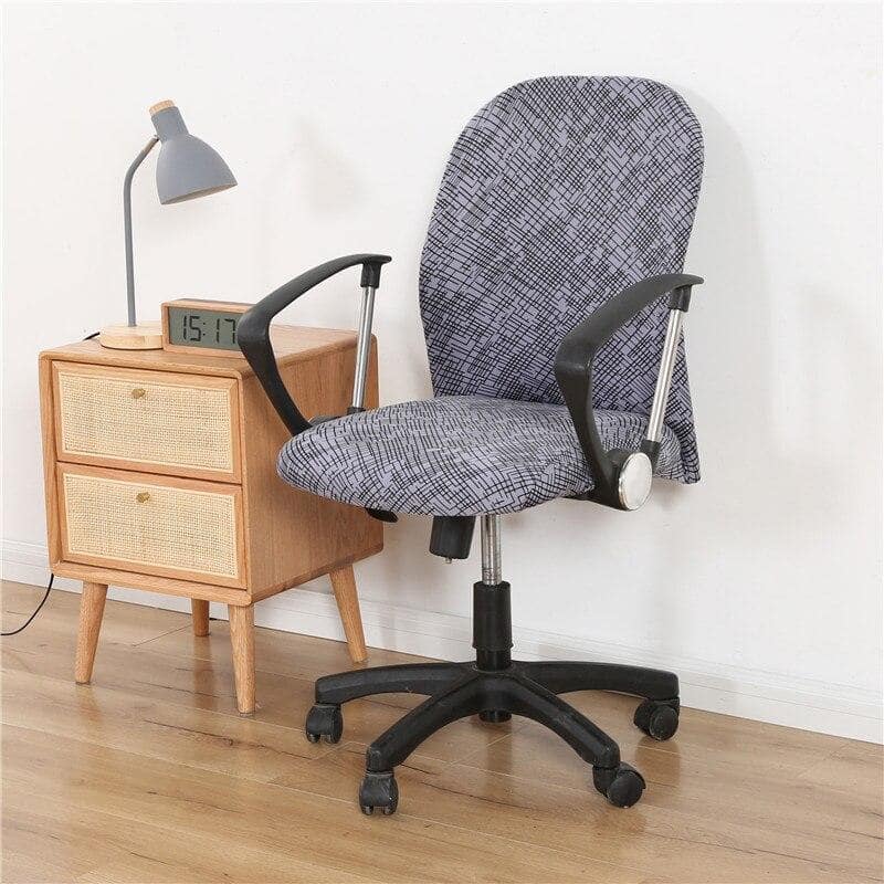 Housse de Chaise Bureau - Argent - Housse de Chaise de Bureau