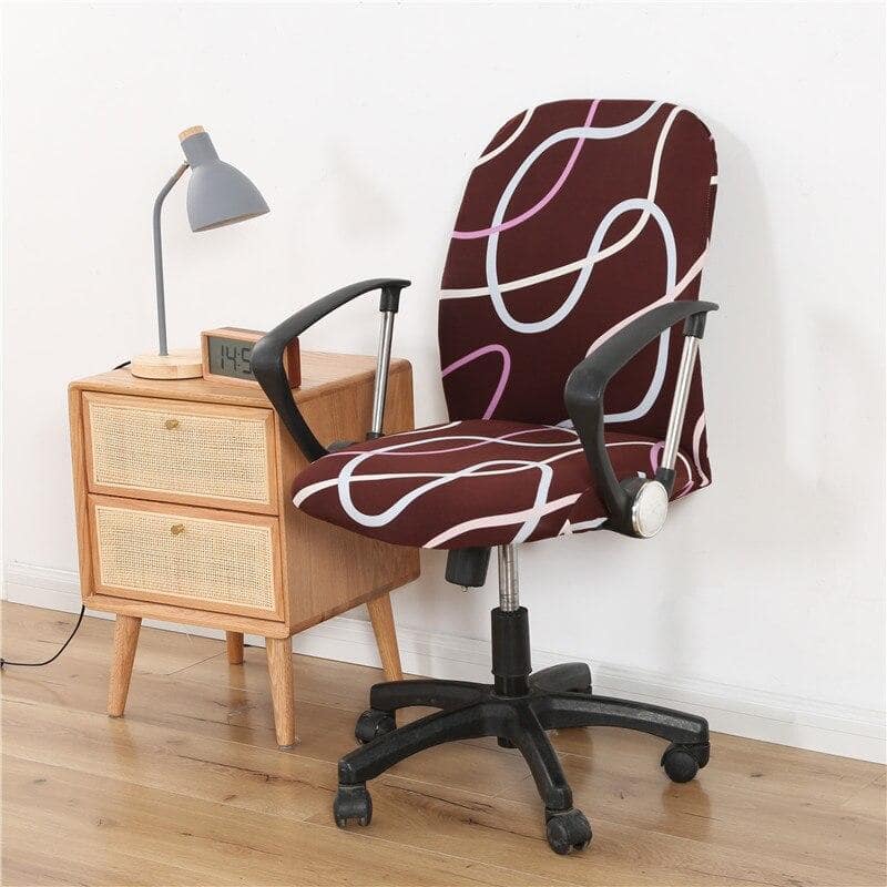 Housse de Chaise Bureau - Bordeaux - Housse de Chaise de Bureau