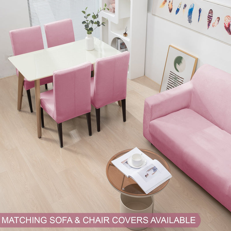 Housse de Fauteuil et Canapé Relax - Velours Rose