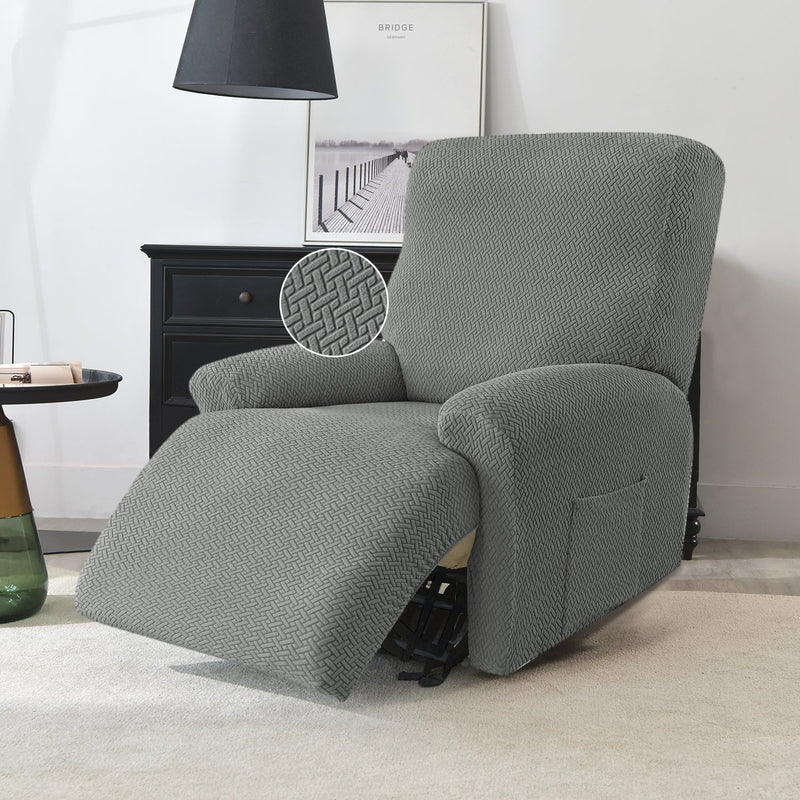 Housse de Fauteuil Relax - Gris Jacquard