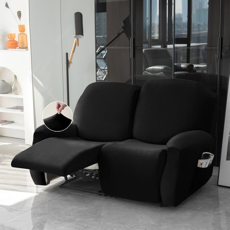 Housse de Fauteuil et Canapé Relax - Velours Noir