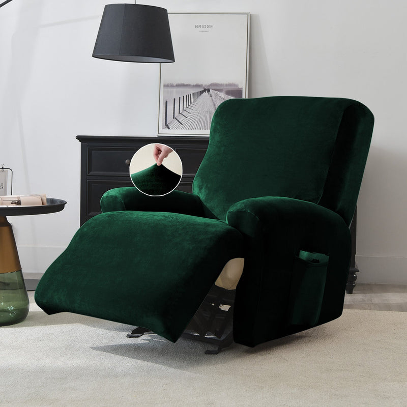 Housse de Fauteuil et Canapé Relax - Velours Vert