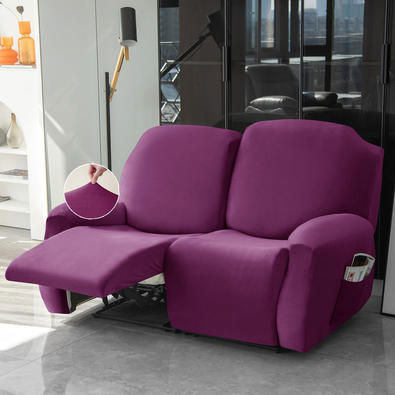 Housse de Fauteuil et Canapé Relax - Velours Mauve