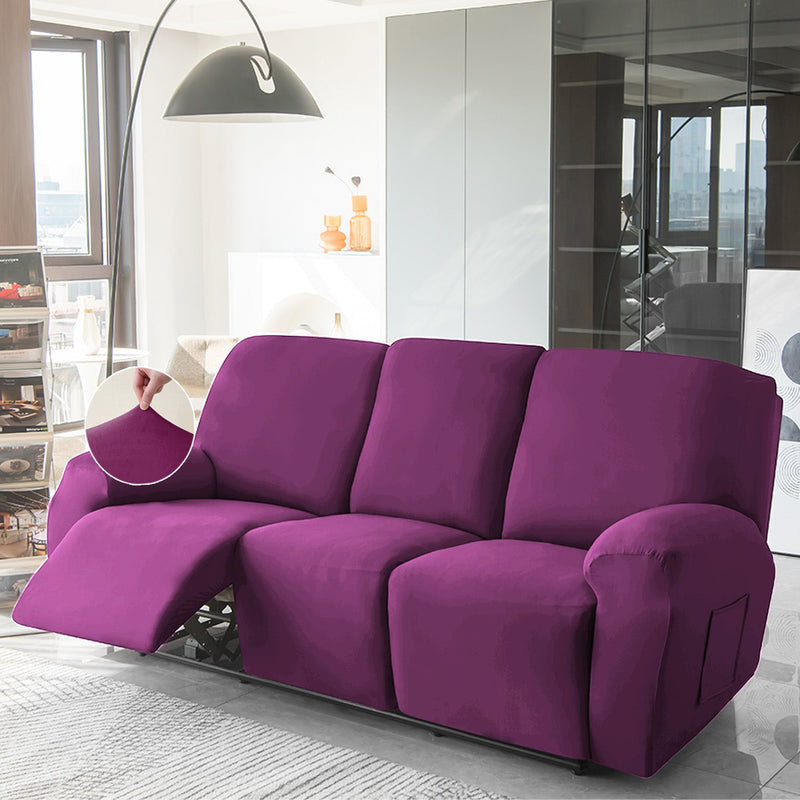 Housse de Fauteuil et Canapé Relax - Velours Mauve