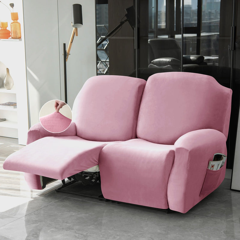 Housse de Fauteuil et Canapé Relax - Velours Rose