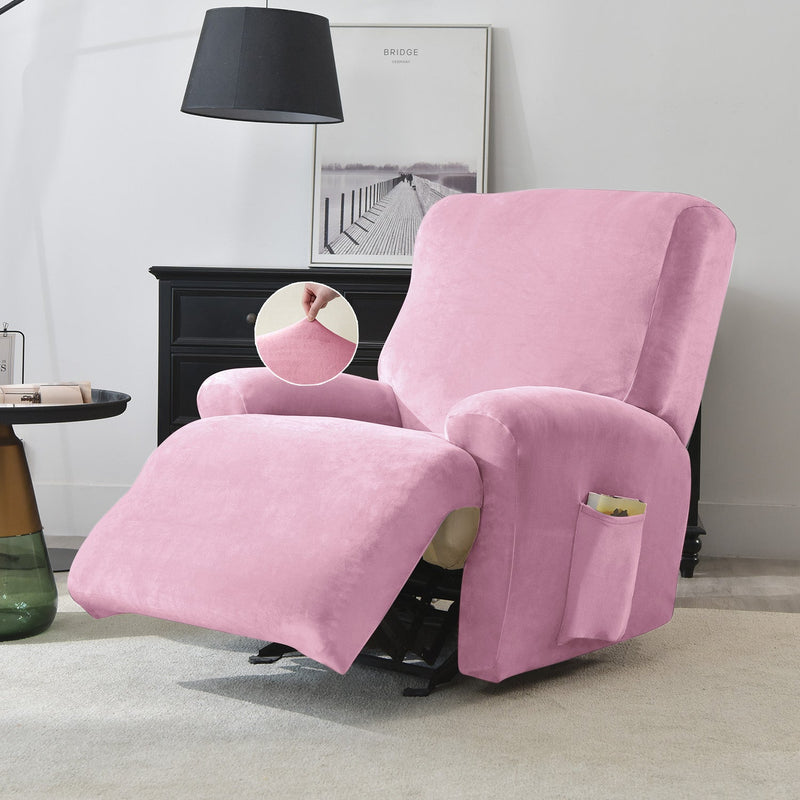 Housse de Fauteuil et Canapé Relax - Velours Rose