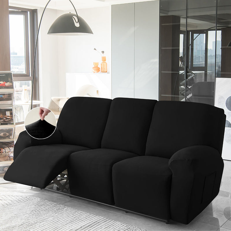 Housse de Fauteuil et Canapé Relax - Velours Noir