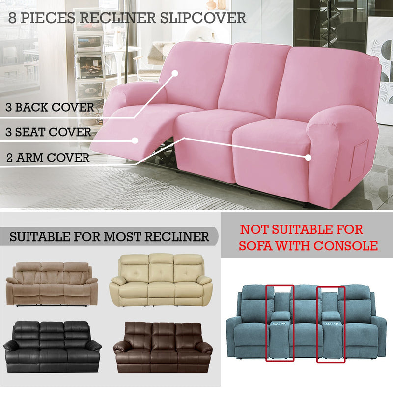 Housse de Fauteuil et Canapé Relax - Velours Rose