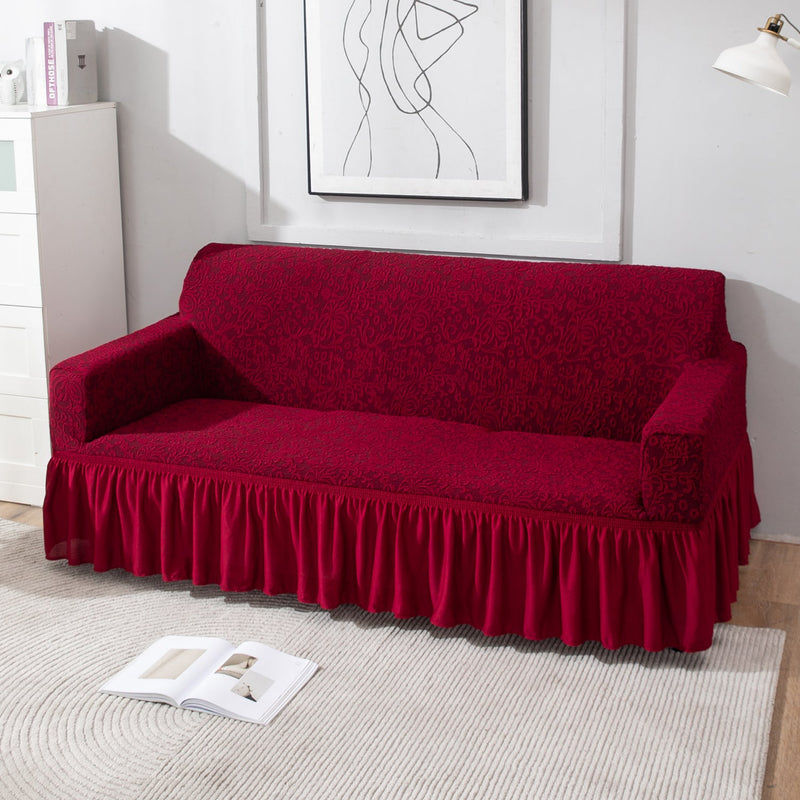 Housse de Canapé Extensible - Rouge Bordeaux