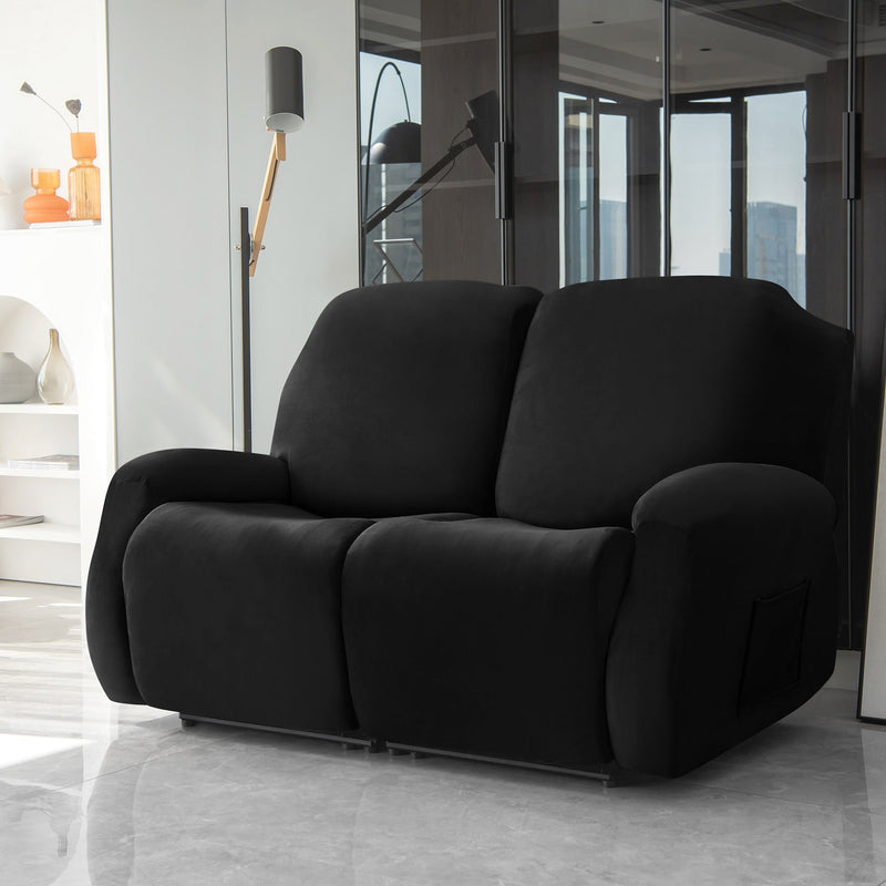 Housse de Fauteuil et Canapé Relax - Velours Noir