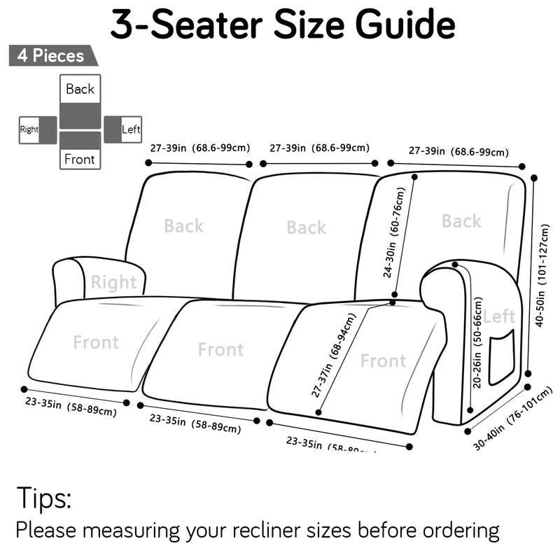 Housse de Fauteuil Relax - Blanc Neige et Noir