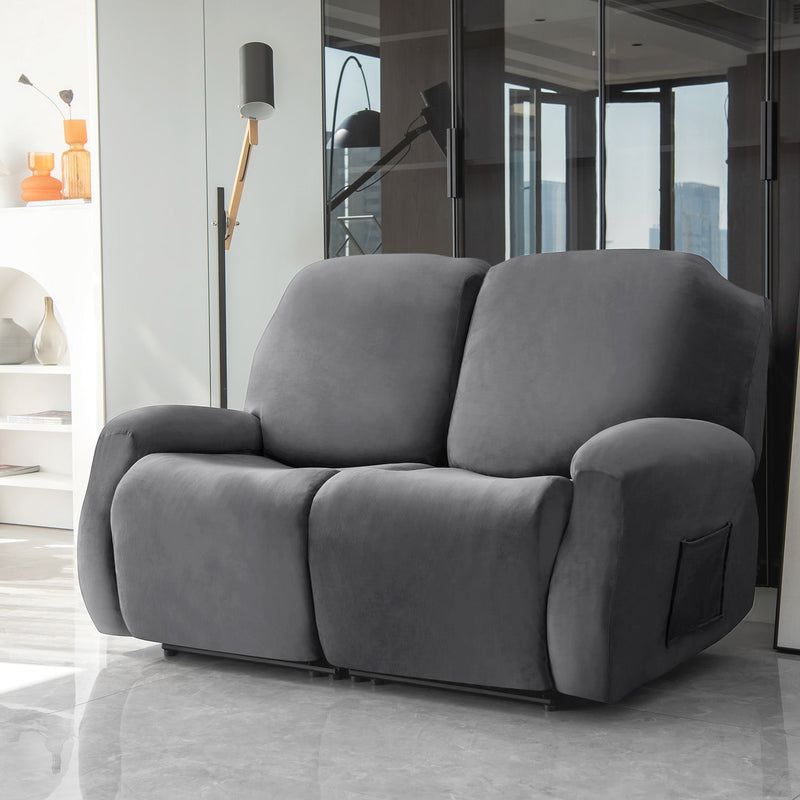 Housse de Fauteuil et Canapé Relax - Velours Gris