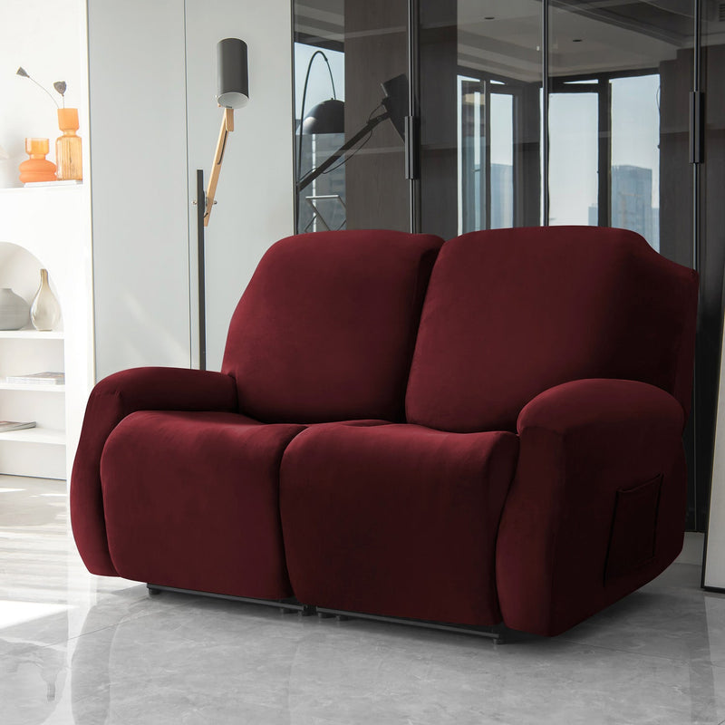 Housse de Fauteuil et Canapé Relax - Velours Bordeaux