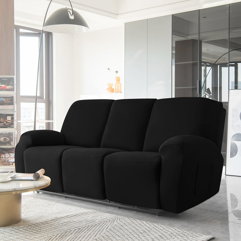 Housse de Fauteuil et Canapé Relax - Velours Noir