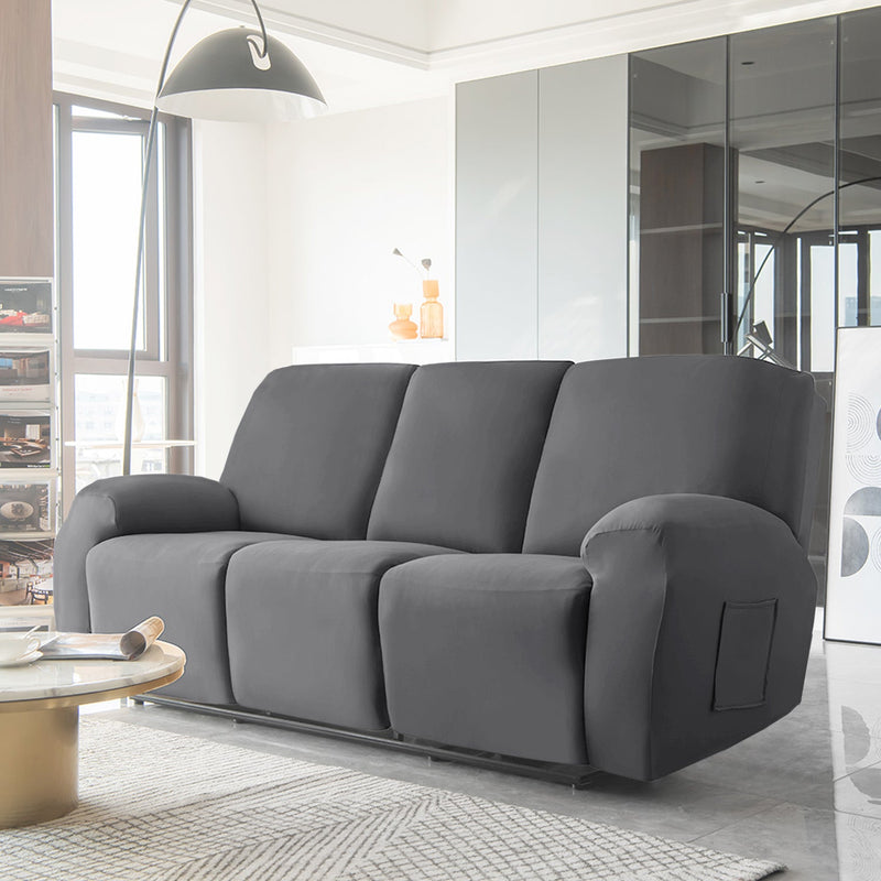 Housse de Fauteuil et Canapé Relax - Velours Gris