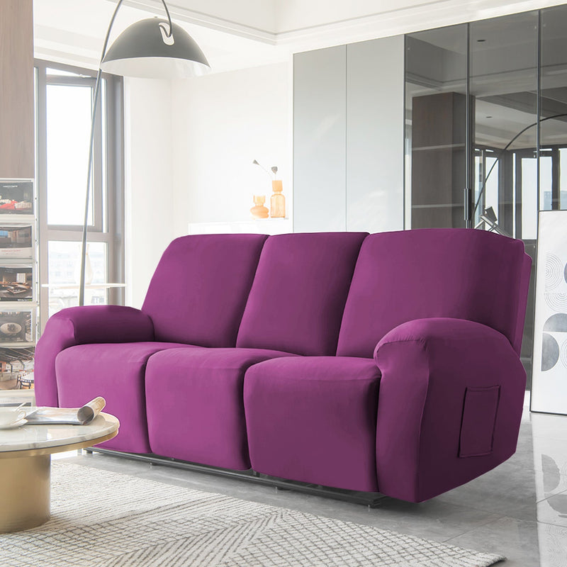 Housse de Fauteuil et Canapé Relax - Velours Mauve