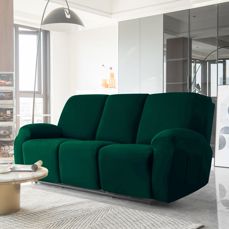 Housse de Fauteuil et Canapé Relax - Velours Vert