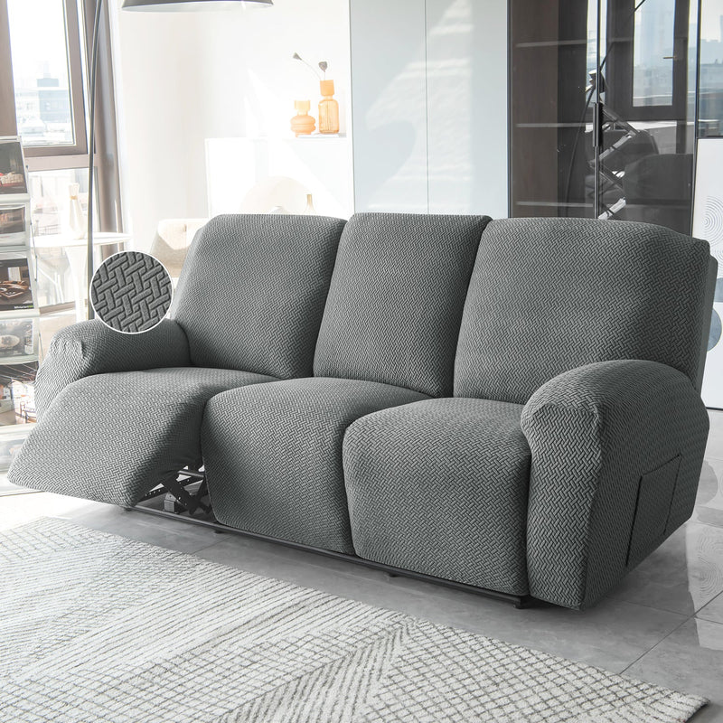 Housse de Fauteuil Relax - Gris Jacquard