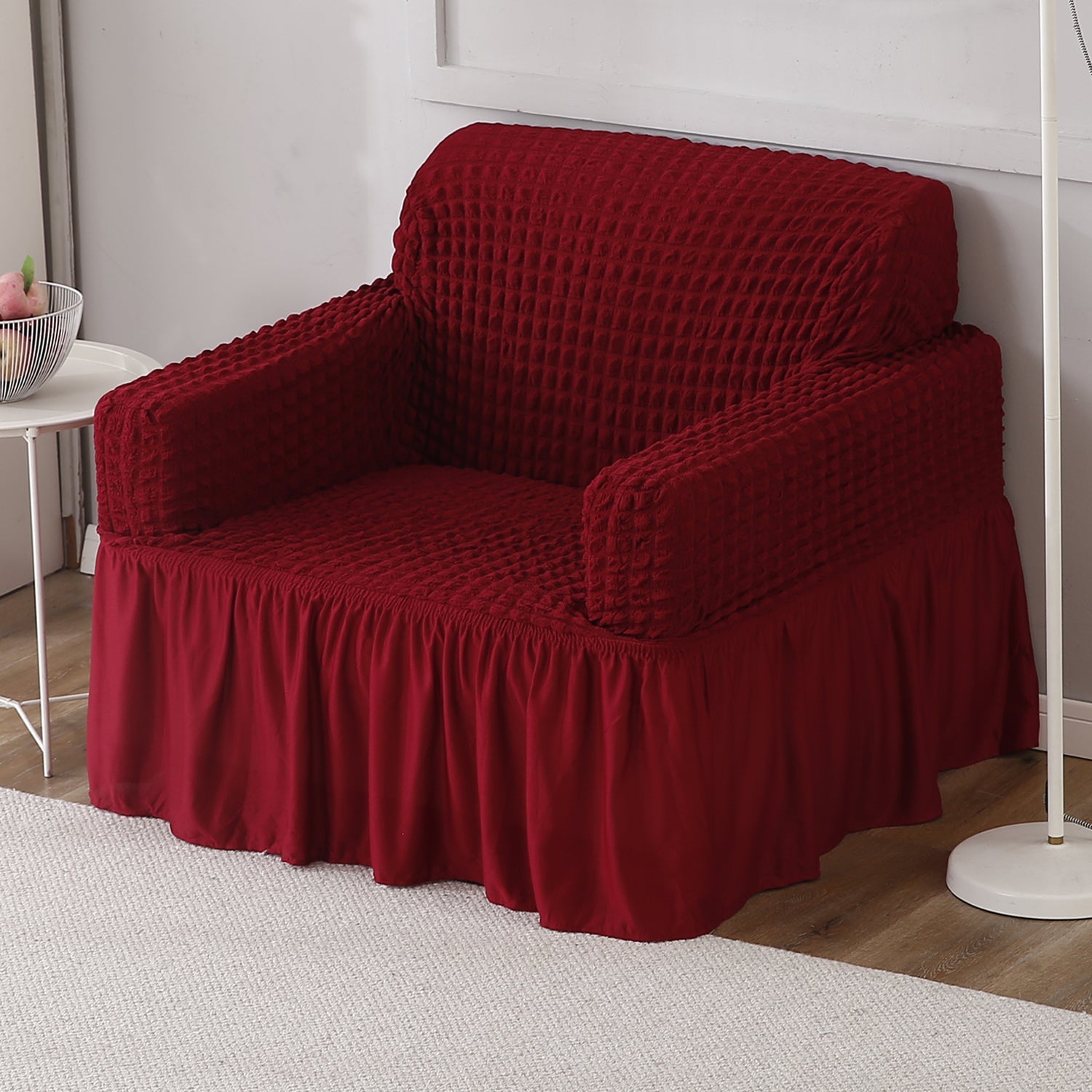 Housse de Canapé Extensible - Rouge Cerise