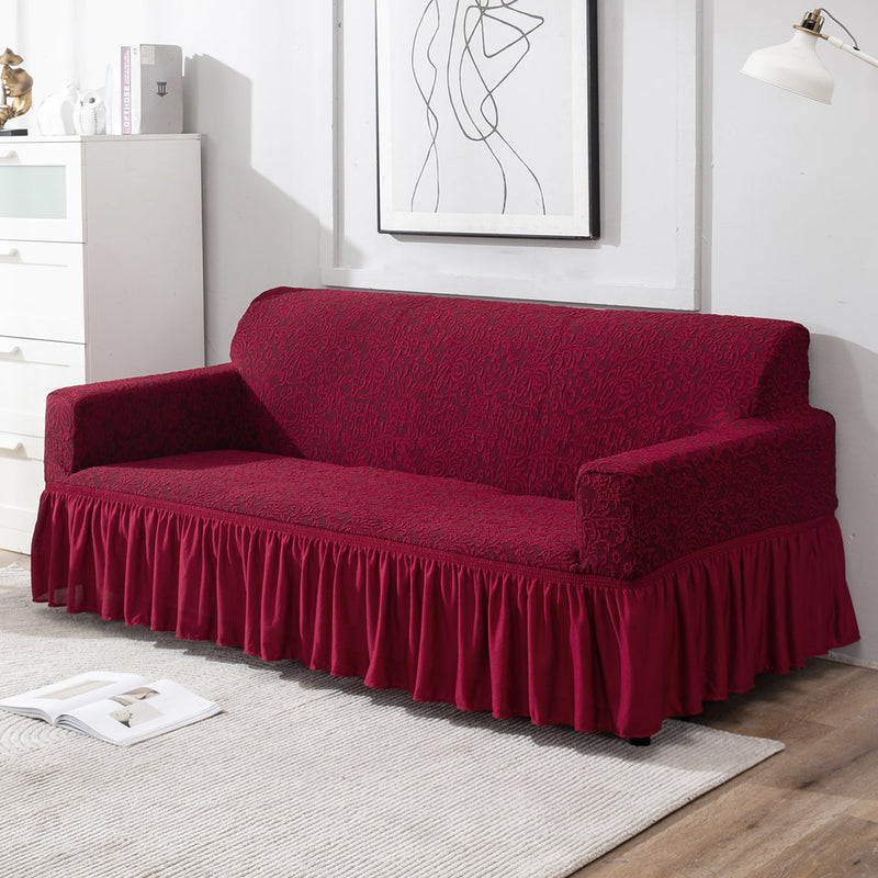 Housse de Canapé Extensible - Rouge Bordeaux