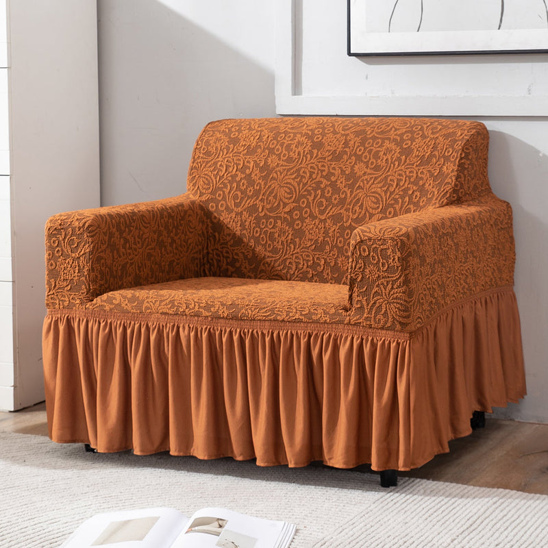 Housse de Canapé Extensible - Marron Caramel