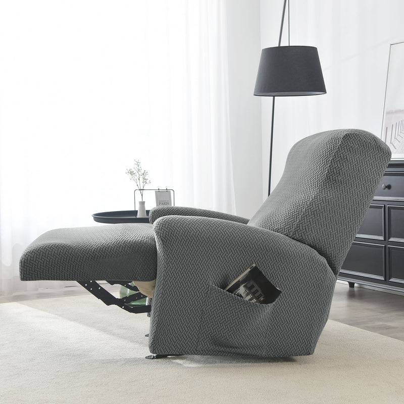 Housse de Fauteuil Relax - Gris Jacquard