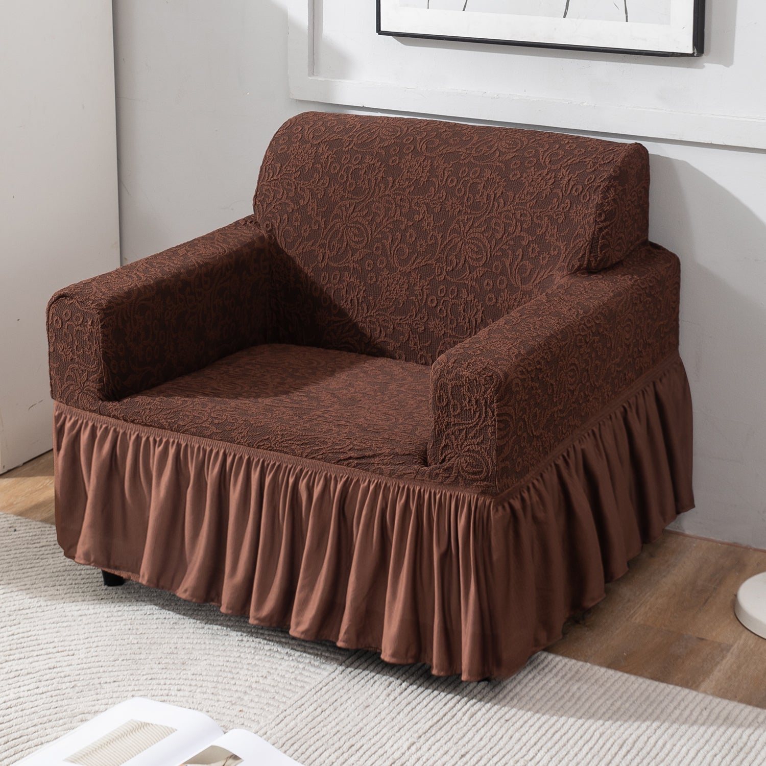 Housse de Canapé Extensible - Marron Noix de Pécan