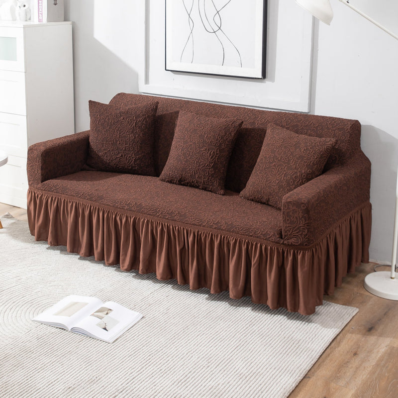 Housse de Canapé Extensible - Marron Noix de Pécan