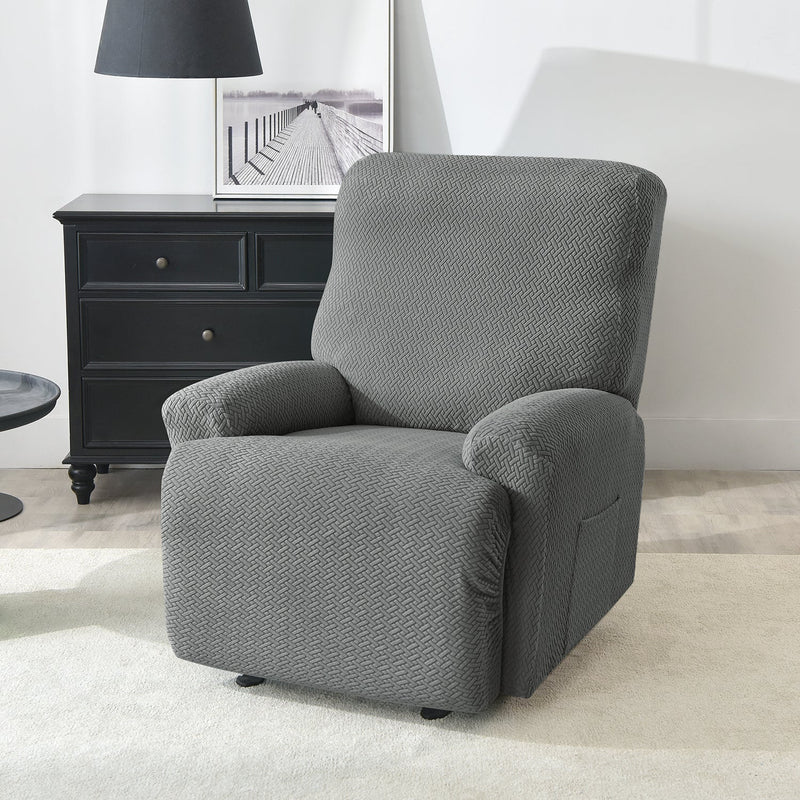 Housse de Fauteuil Relax - Gris Jacquard