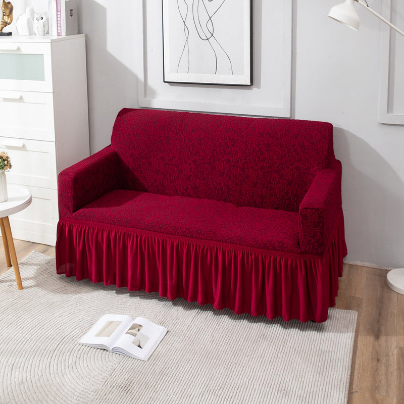 Housse de Canapé Extensible - Rouge Bordeaux