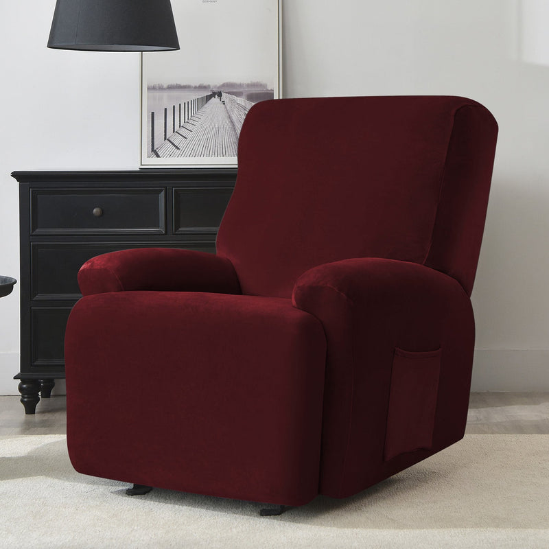 Housse de Fauteuil et Canapé Relax - Velours Bordeaux