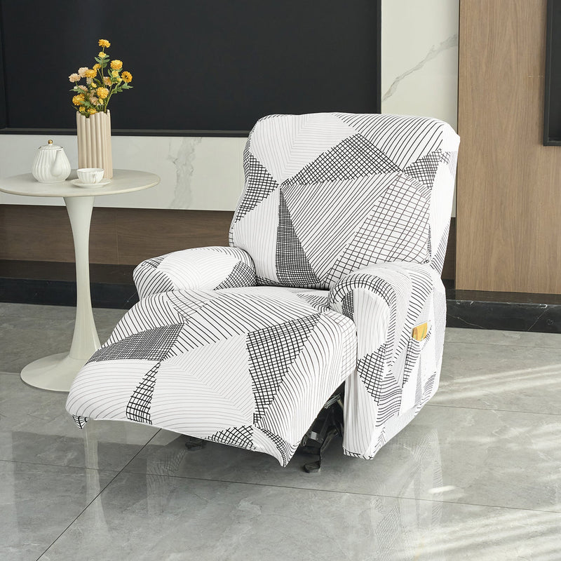 Housse de Fauteuil Relax - Blanc Neige et Noir