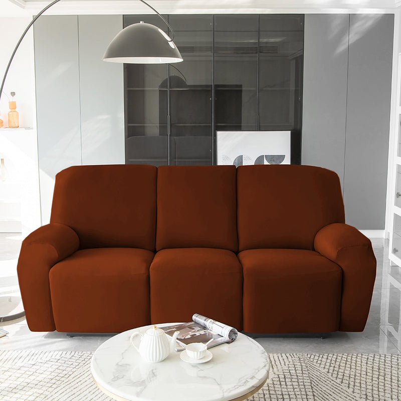 Housse de Fauteuil et Canapé Relax - Velours Marron.