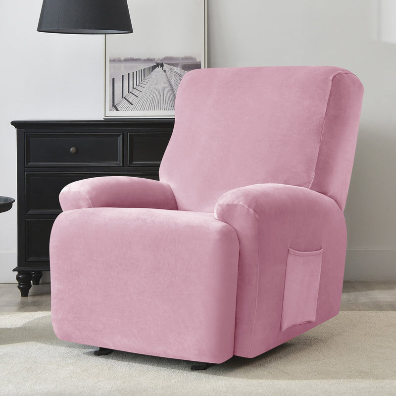 Housse de Fauteuil et Canapé Relax - Velours Rose