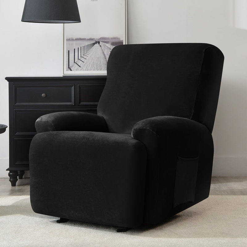 Housse de Fauteuil et Canapé Relax - Velours Noir