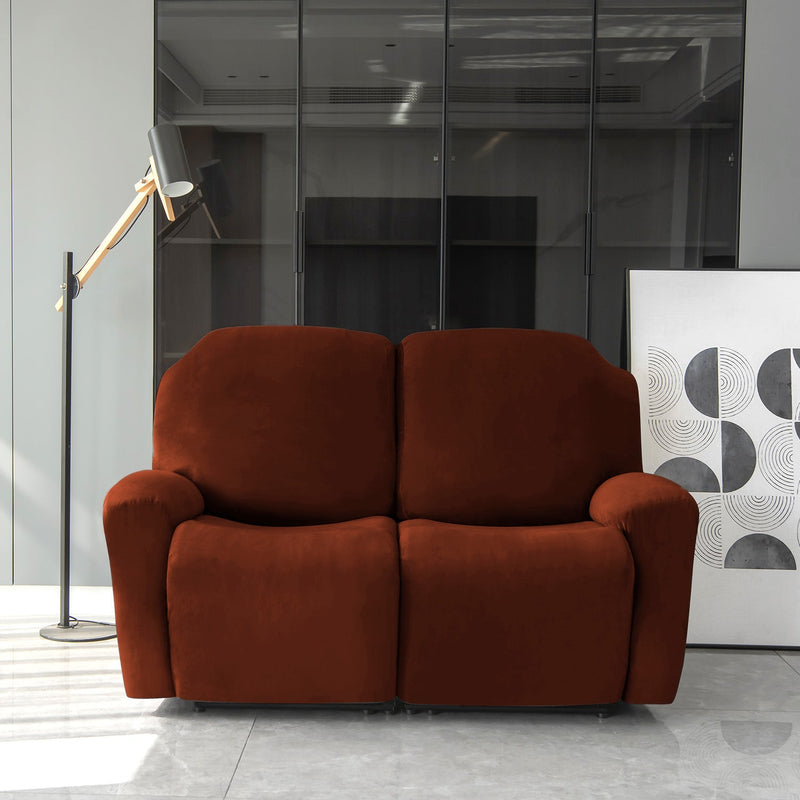 Housse de Fauteuil et Canapé Relax - Velours Marron.