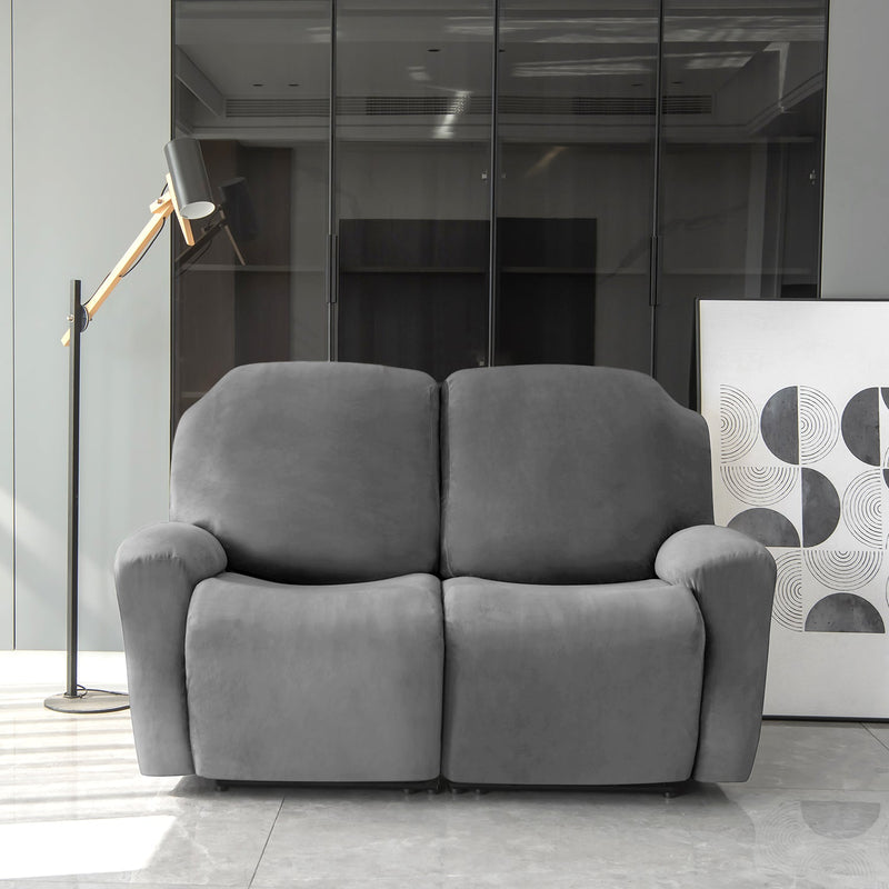 Housse de Fauteuil et Canapé Relax - Velours Gris