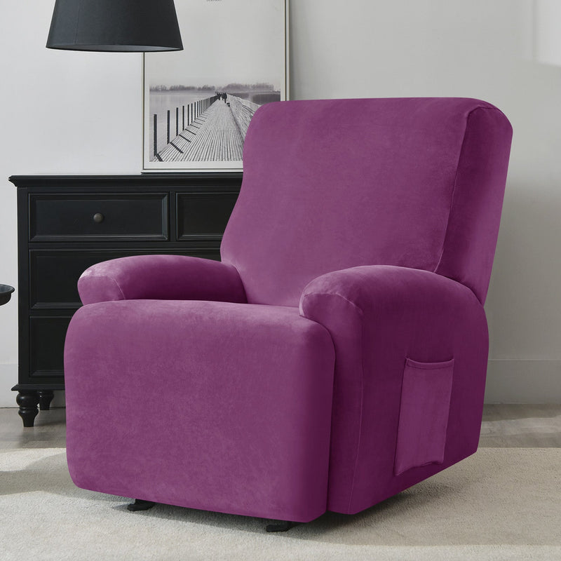 Housse de Fauteuil et Canapé Relax - Velours Mauve